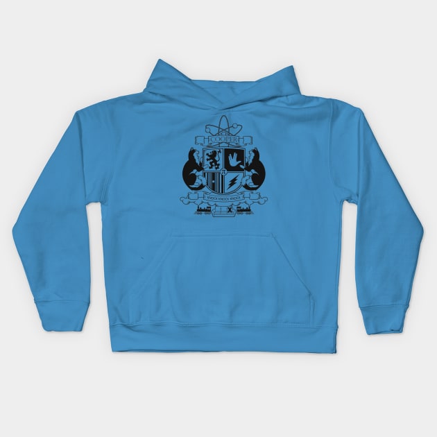 Cooper Coat of Arms (Monochrome Edition) Kids Hoodie by cloudshadow